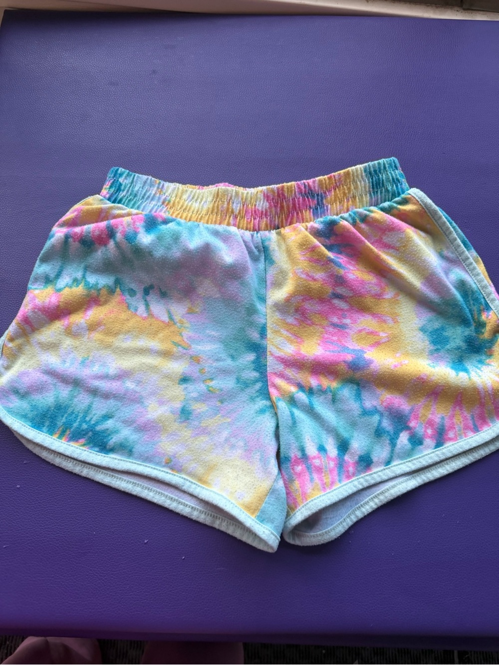 Target Tie-Dye Elastic Waist Kids Shorts - Pink, Yellow, Blue, Teal
